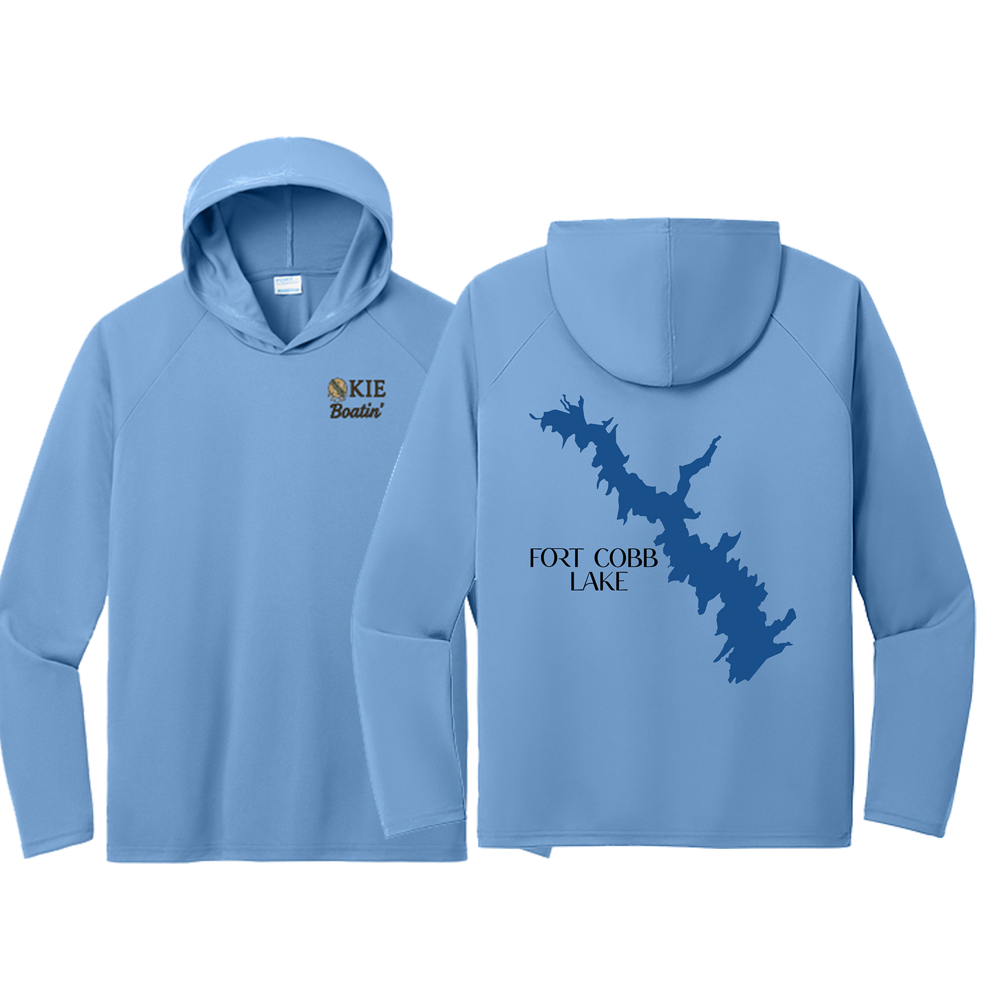 Okie Boatin' Lake Edition HOODED SPF Shirt